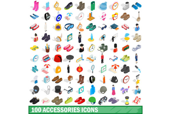 100 Accessories Icons Set: Elevate Your Visual Projects