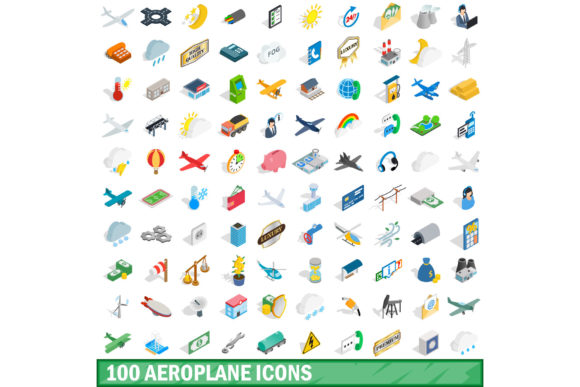 100 Aeroplane Icons Set: Elevate Your Design Projects