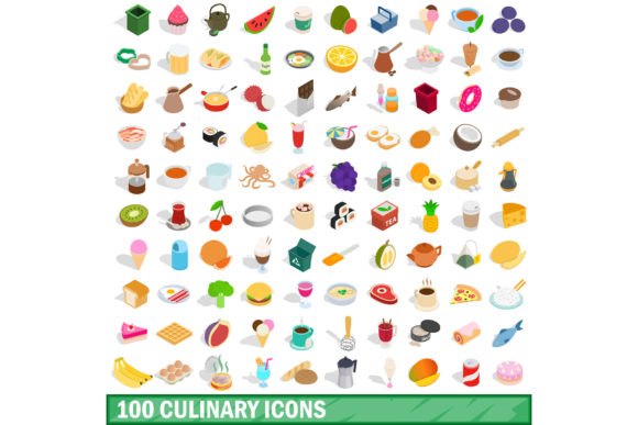 100 Culinary Icons Set: Elevating Visual Storytelling in Food Design