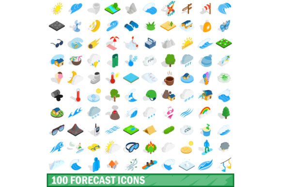 100 Forecast Icons Set: Elevate Your Visual Design