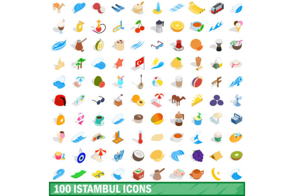 100 Istanbul Icons Set: Elevating Visual Storytelling with Isometric 3D Design