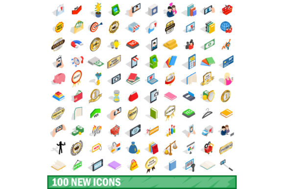 100 New Icons Set, Isometric 3d Style: Elevating Visual Communication in Modern Design
