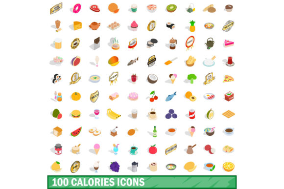 Evaluating the 100 Calories Icons Set for Modern Health and Fitness Design Projects