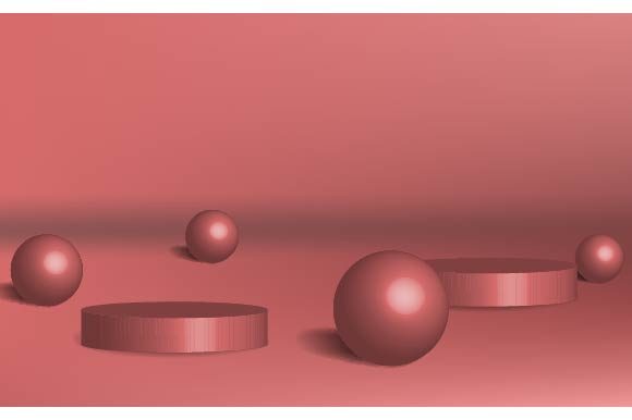 Podium Ball 3D Background Illustration