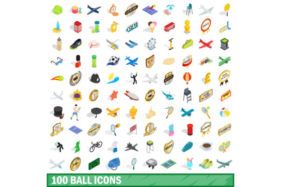 The Ultimate Guide to the 100 Ball Icons Set in Isometric 3D Style